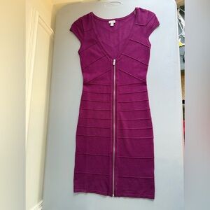 Guess Plum Bodycon Sweater Dress